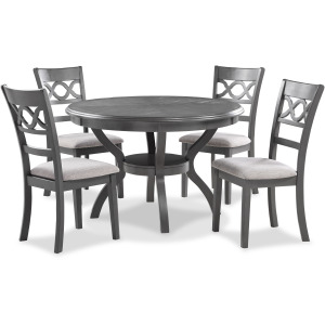 Cori Round Dining 5 PC Set Gray