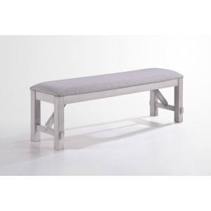 Maisie Bench White/ Brown