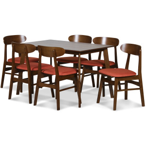 Morocco Dining Chair W/Orange Seat Cushion