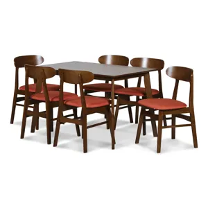 Morocco Dining Chair W/Orange Seat Cushion