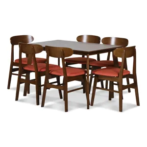 Morocco Dining Chair W/Orange Seat Cushion