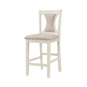 Hudson 42" Round Counter Table & 4 Chair Set-Brown/Creme