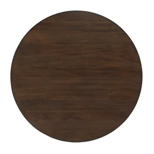 Hudson 48" Round Dining Table & 4 Chair Set-Brown/Creme