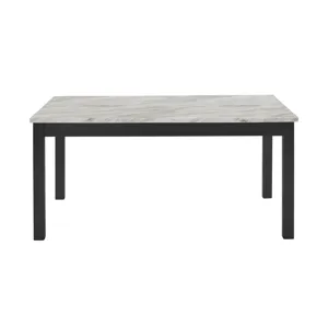 Celeste 64" Dining Table-Espresso/Faux Marble