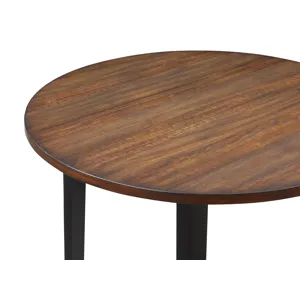Potomac 42" Round Counter Table & 4 Chairs -Brown/Black
