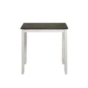 Heston 36" Storage Counter Table Set W/2 Chairs-White/Gray