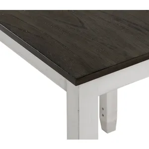 Heston 36" Storage Counter Table Set W/2 Chairs-White/Gray