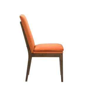 Maggie Dining Chair W/Terra Cotta Cushion-Walnut