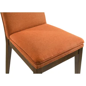 Maggie Dining Chair W/Terra Cotta Cushion-Walnut