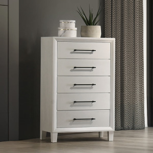 Ballard 5 Drawer Chest-White