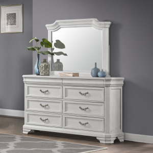 LYNDHURST BEDROOM-VINTAGE WHITE Lyndhurst Landscape Mirror Vintage White