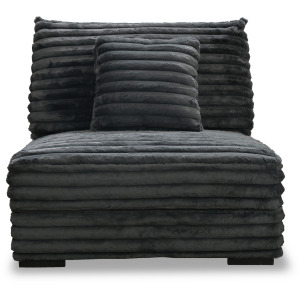 EMBRACE STATIONARY-CHARCOAL Embrace Armless Chair-Charcoal