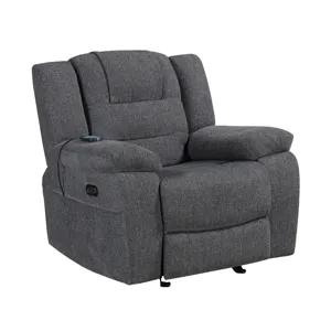 Redondo Glider Recliner W/Heat, Massage, Power Footrest-Dk Gray