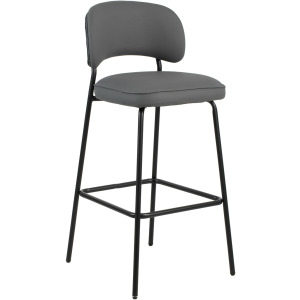 Blythe Gray Vegan Leather Bar Chair(2 Per Carton)