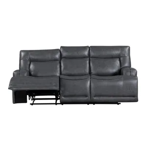 Titan Sofa W/Dual Recliner-Gray