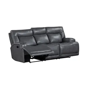 Titan Sofa W/Dual Recliner-Gray