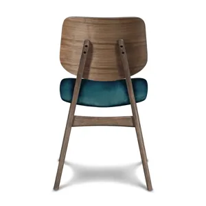 Oscar Chair With Forest Green Cushion-Walnut