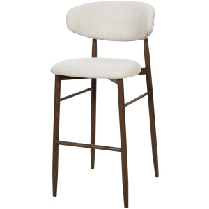 Royce Bar Chair W/Walnut Metal Frame Beige(2 Per Carton)