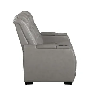 Breckenridge II Sofa W Power Footrest & Headrest-Lt Gray