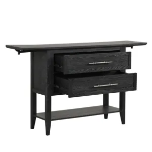 Sable Crest Drop Leaf Server-Black