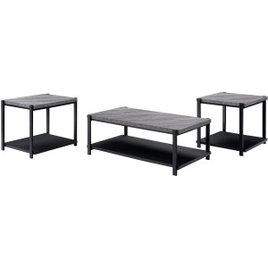 Linea Occasional Linea 3 PC Occasional Set 1 Coffee & 2 End Tables-Dk Gray F