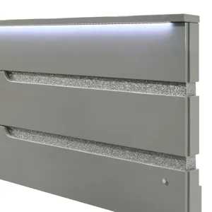 Paradox Platform Bed Rails & Slats-Gray - California King