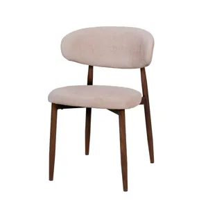 Royce Side Chair W Walnut Metal Frame-Toast(2 Per Carton)