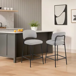 Blythe Ivory Vegan Leather Counter Chair(2 Per Carton)