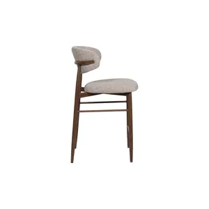 Royce Counter Chair W/Walnut Metal Frame-Toast(2 Per Carton)