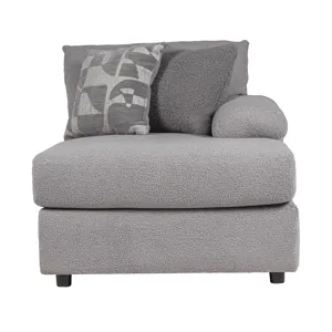 Remi RAF Chaise W/2 Accent Pillows-Light Gray