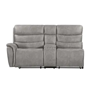 Kamari LAF Console Loveseat W/Dual Recliner-Gray