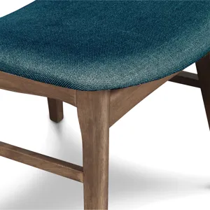 Oscar Chair With Forest Green Cushion-Walnut