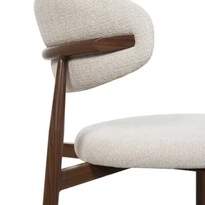 Royce Side Chair W Walnut Metal Frame-Beige(2 Per Carton)