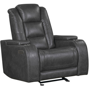Chester Glider Recliner W/Power Headrest & Footrest-Gray