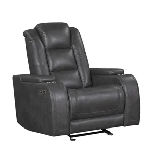Chester Glider Recliner W/Power Headrest & Footrest-Gray