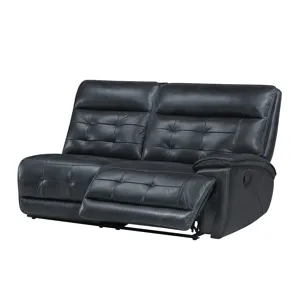 Warner RAF Loveseat W/1 Recliner-Black