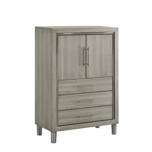 Lennox Door Chest With LED Light-Gray