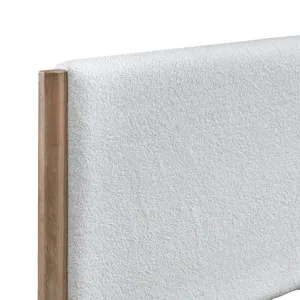 Anika Upholstered Footboard & Roll Out Slat Kit-White - California King