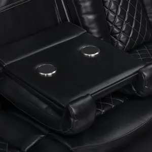 Orion II LAF Sofa W/Dual Recliner-Black