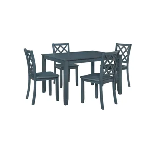 Trellis 5 PC Dining Set, Table & 4 Chairs Blue