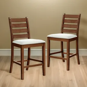 Pascal Ladderback Counter Chair(2 Per Carton-Walnut