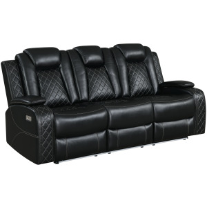 Orion II Sofa W Power Footrest & Headrest-Black