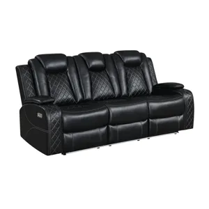 Orion II Sofa W Power Footrest & Headrest-Black