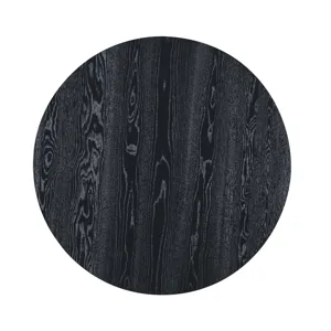 Tate Round One Drawer Coffee Table-Black