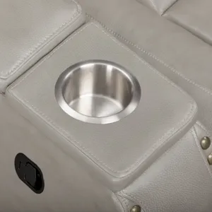 Breckenridge II Sofa W/Dual Recliner-Lt Gray