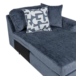 Tristan RAF Chaise W/2 Accent Pillows-Indigo Blue