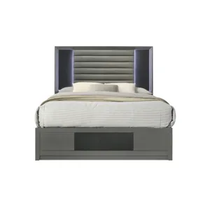 Nocturne Platform Siderails & Slats-Slate - Queen