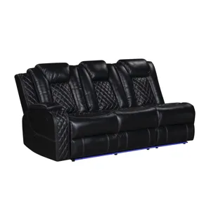 Orion II LAF Sofa W/Dual Recliner-Black