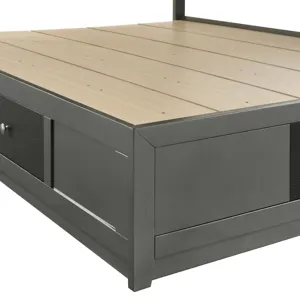 Nocturne Platform Siderails & Slats-Slate - Queen