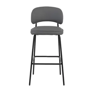 Blythe Gray Vegan Leather Bar Chair(2 Per Carton)